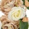 Peach and White Floral Fall Harvest Artificial Wreath 22&#x22;